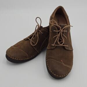 Josef Seibel Womens Fergey Nubuck Leather Castagne Brown Shoe EU 41/ Wom 9.5-10